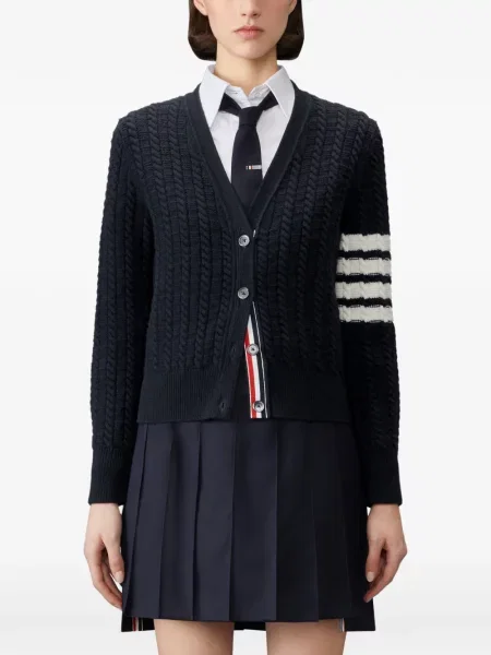 Cardigan Thom Browne de lână albastru