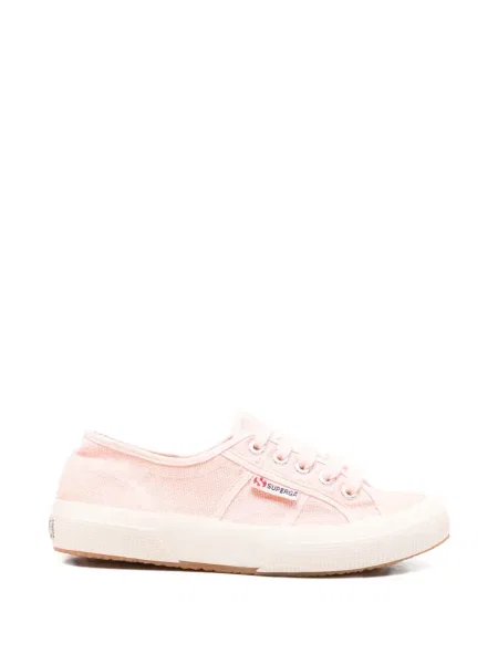 Sneakerși Superga cu șireturi din dantelă roz