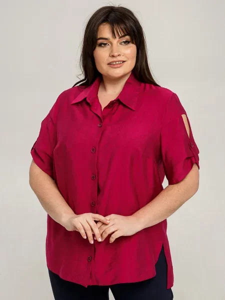 Блуза All Posa малиновий віскоза/модал