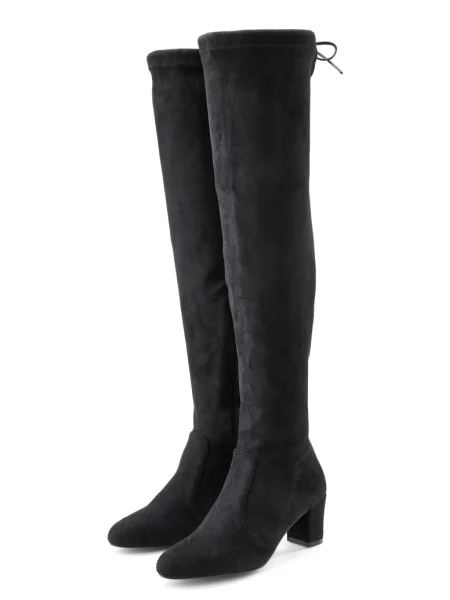 LASCANA Cizme peste genunchi negru
