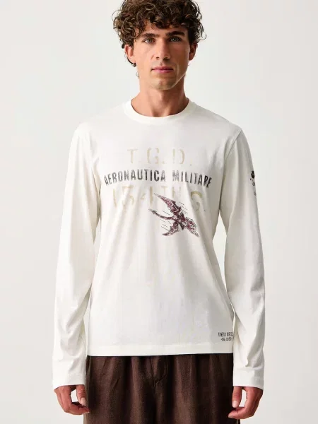 Tricou cu mânecă lungă Aeronautica Militare bej