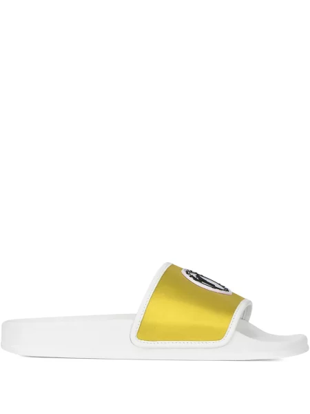 Papuci Giuseppe Zanotti din satin galben