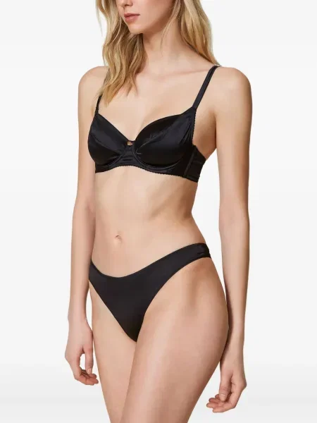 Chiloți Twinset din satin negru