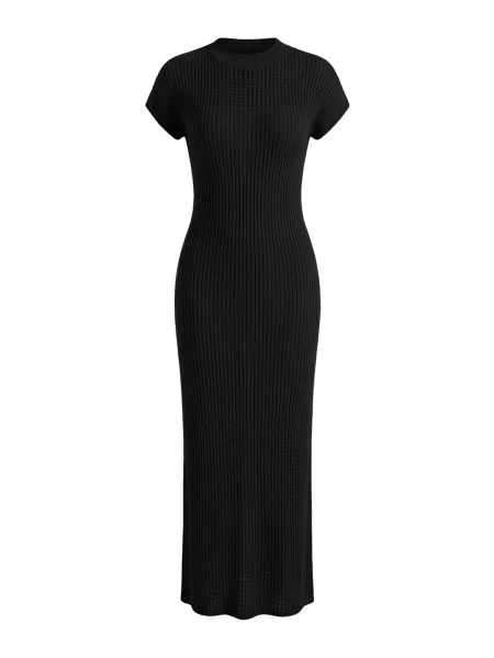 Imily Bela Rochie tricotat negru