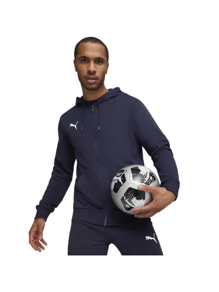 Bluza Z Kapturem Team Goal Casual Full Zip niebieska