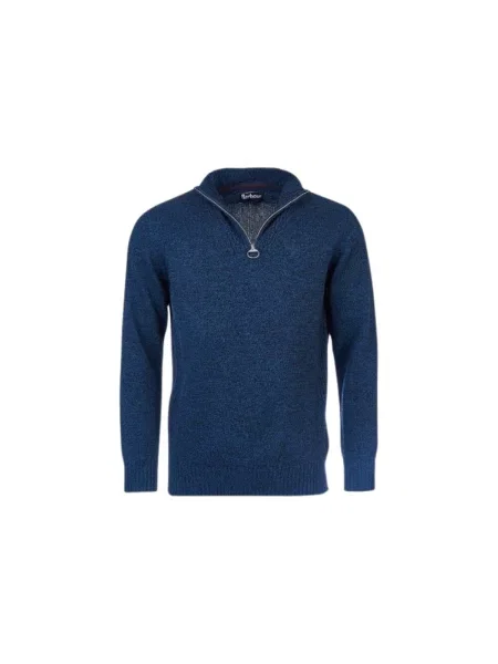 Sweter Barbour wełniany niebieski