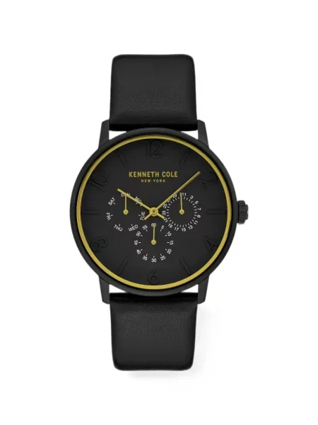 Ceas Kenneth Cole din piele negru