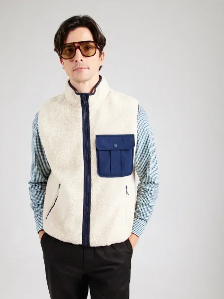 LEVI'S ® Liemenė Joonie Sherpa Vest tamsiai mėlyna / vilnos balta