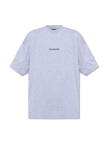 Koszulka Balenciaga z logo szara