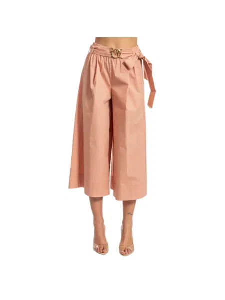 Spodnie Pinko o krotszym kroju różowe