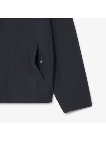 Lacoste Wodoodporna Kurtka Z Teksturowanej Tafty czarny