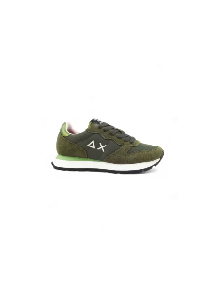 Sneakersy Sun68 skórzane zielone