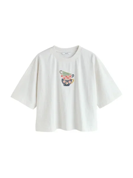 Next Tricou albastru / verde alb