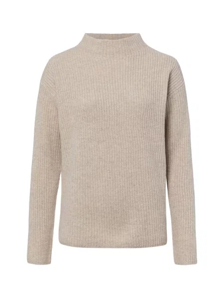 Marie Lund Sweter z dzianiny merino Kobiety Wełna merino S beżowy