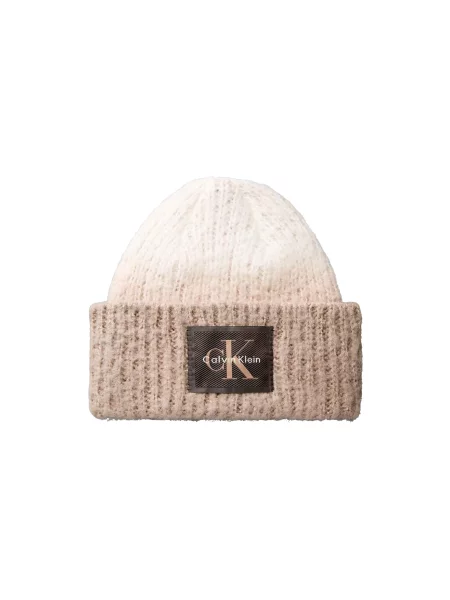 Calvin Klein Căciulă maro deschis / maro închis / alb bej