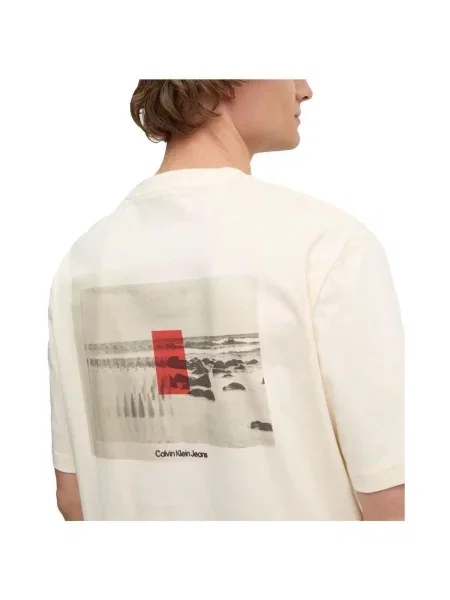 Tricou Calvin Klein Jeans alb