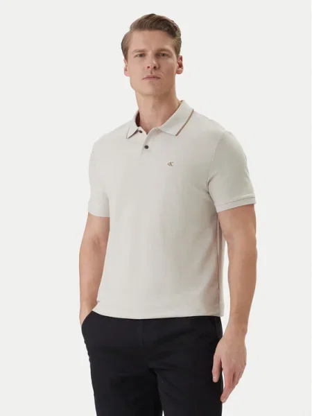 Calvin Klein Tricou polo Écru bej