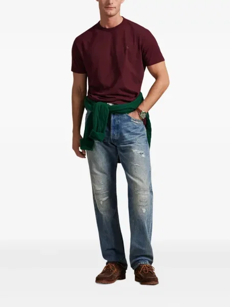 Ριγέ polo Polo Ralph Lauren με κουκούλα με αυτόγραφο λευκό