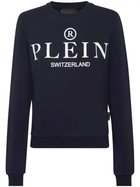 Bluza Philipp Plein z nadrukiem granatowa