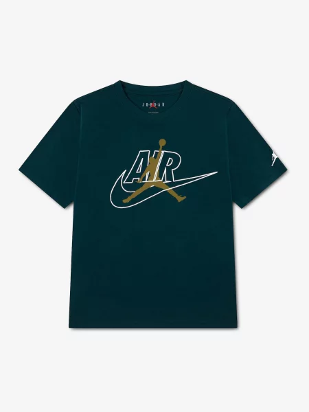 Jordan Marškinėliai AIR SWOOSH tamsiai mėlyna / garstyčių balta