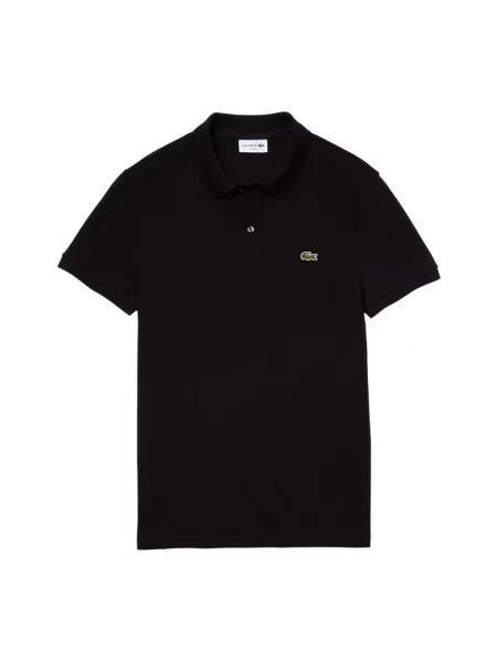 Koszulka polo o kroju slim fit z czystej bawełny Lacoste czarna