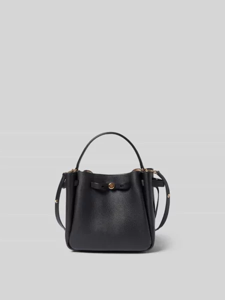 Torebka typu bucket bag z detal z logo Tory Burch czarny