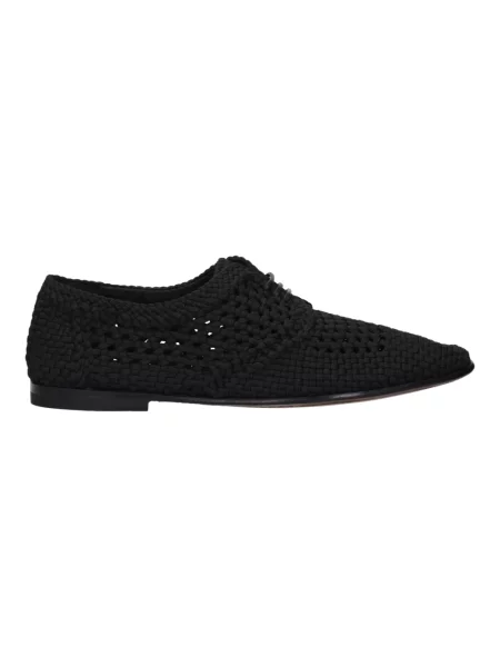 Derby Dolce And Gabbana skórzany wsuwany czarny