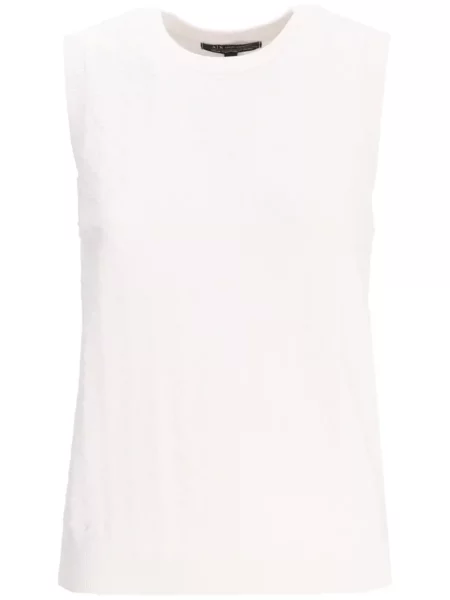 Top Armani Exchange tricotate alb