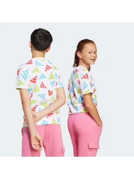 Tričko Seasonal Essentials Logo Celebration Kids bílé