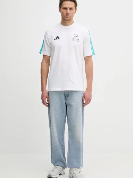 Adidas tričko pánske x Mercedes biela