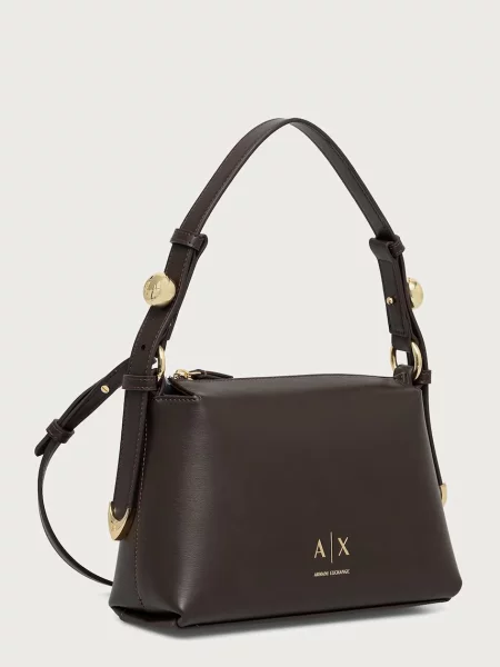 Geanta crossbody Eax din piele maro
