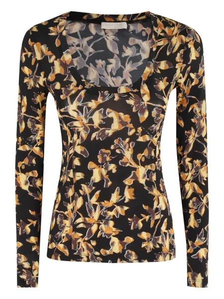 Tricou Ulla Johnson cu model floral cu imagine negru