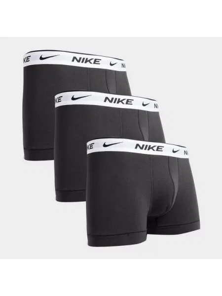Boxerky Nike Everyday Cotton Stretch Trunk black/white wb černé