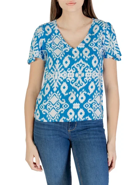 Bluzka Vero Moda z krótkim rękawem niebieska