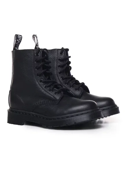 Dr. Martens workery skórzane Pascal MONO na płaskim czarny