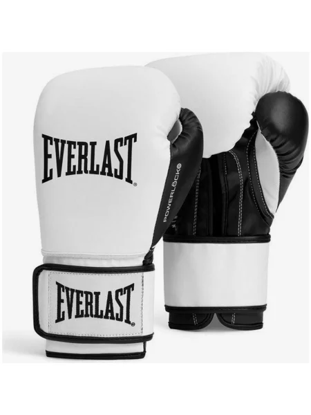 Rękawice treningowe Everlast Powerlock OG biało czarne 12 białe