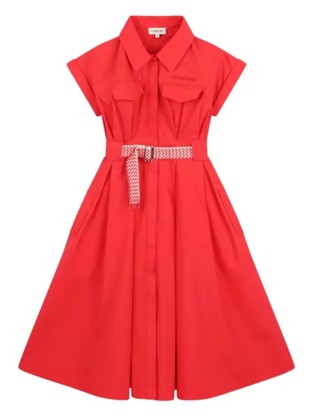 Dětské košilové šaty Lanvin Enfant červené