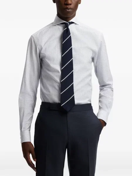 Καρό μακρύς πουκάμισο Ralph Lauren Purple Label λευκό