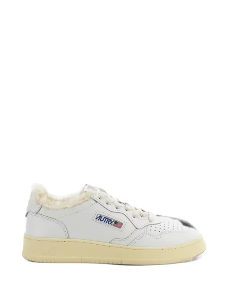 Sneakerși Autry din piele de oaie alb