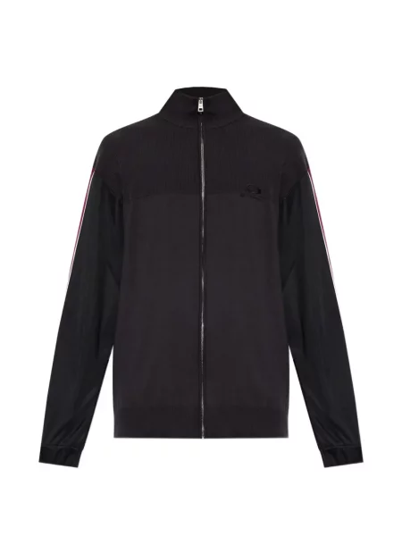 Hanorac cu fermoar Balenciaga cu broderie gri