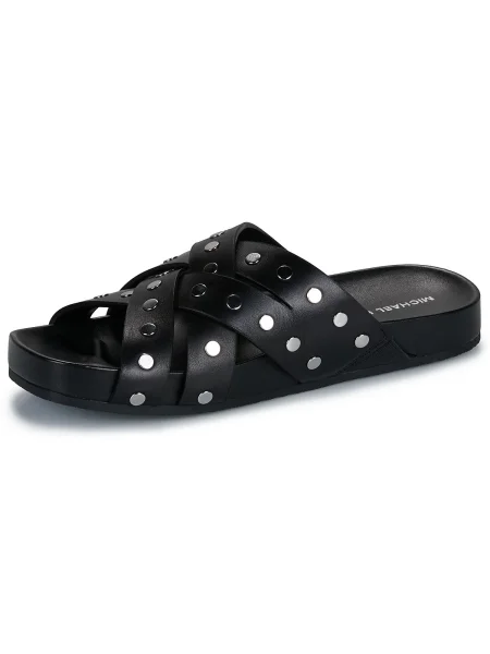 Papuci Michael Michael Kors din piele fără toc negru