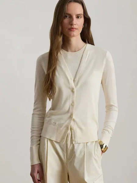 Lauren Ralph Lauren cardigan pentru femei cu bej