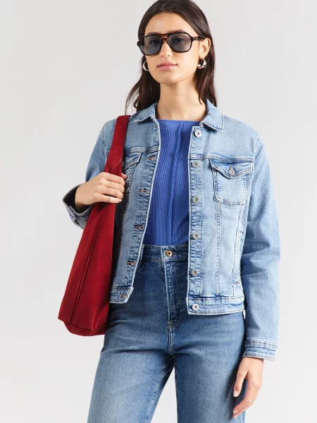 TOM TAILOR Geacă de primăvară-toamnă denim albastru