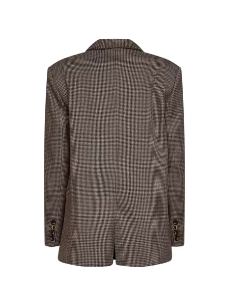 Μπλέιζερ Blanca Vita houndstooth καφέ