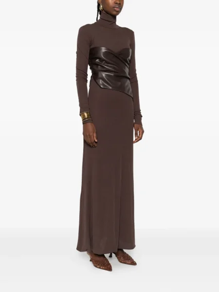 Rochie maxi Nanushka de costum maro