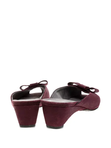 Papuci tip mules Stuart Weitzman cu funde roșu