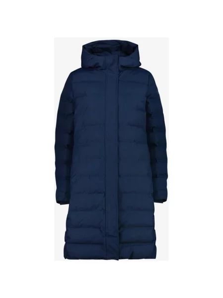 Kurtka z kapturem CMP Long Padded Down granatowy niebieska