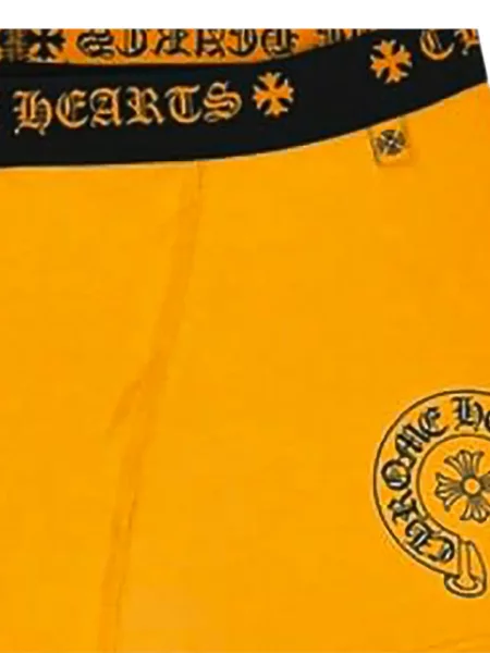 Чорапи Chrome Hearts с принт със сърца жълто