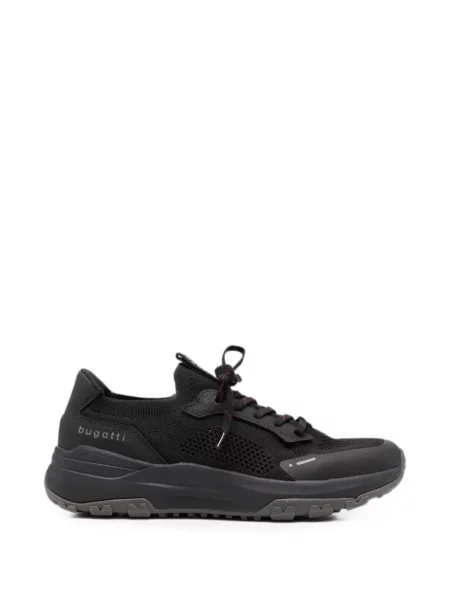 Sneakerși Bugatti cu șireturi plasă negru