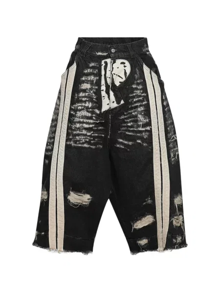 Pantaloni scurți Rivington Roi Rebis zdrențuiți negru